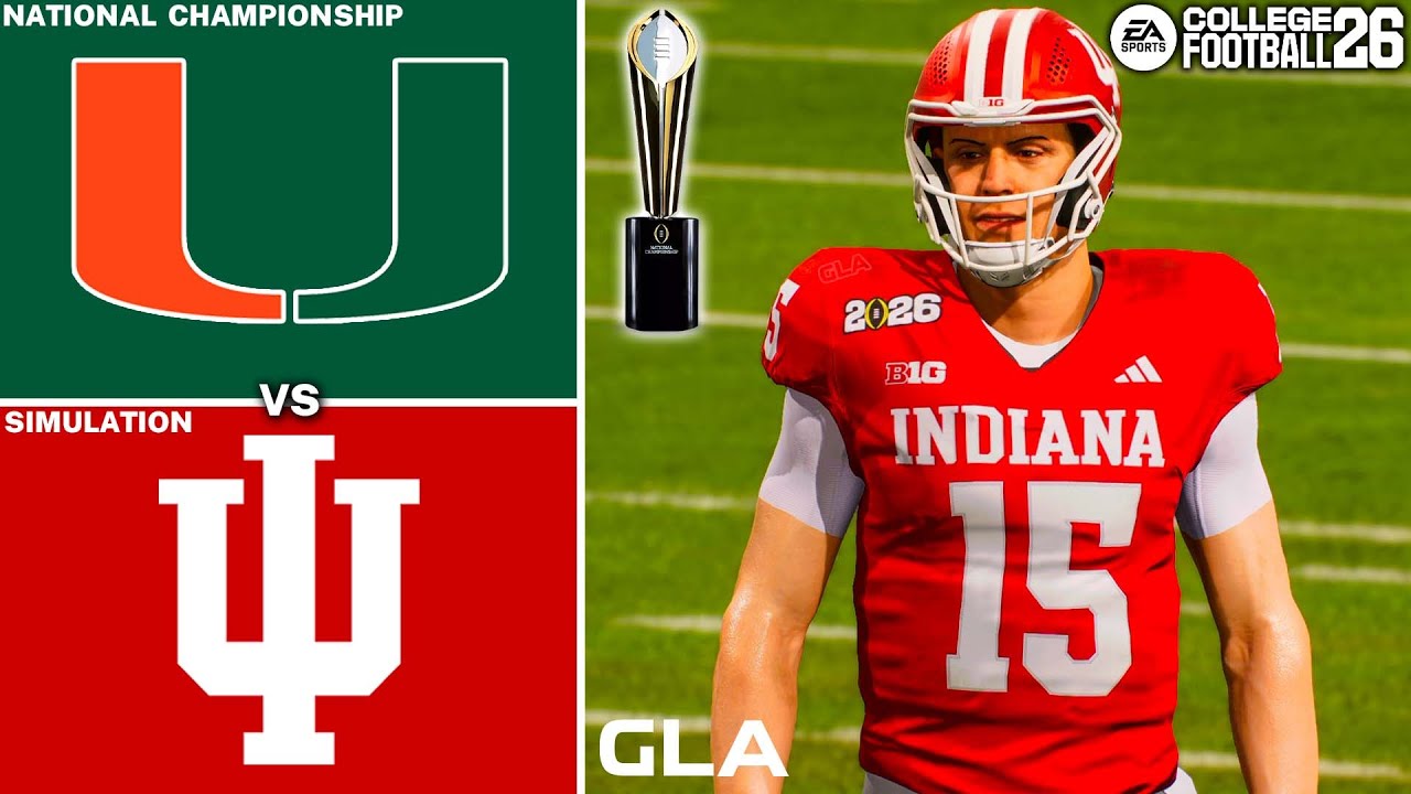 Indiana vs. Miami – CFP National Championship Simulation | CFB 26 PS5 Gameplay