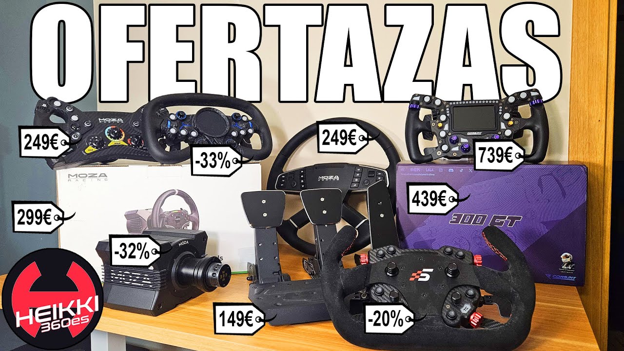 Un vistazo a las ofertas del Black Friday de volantes de Moza, Simagic, Conspit...