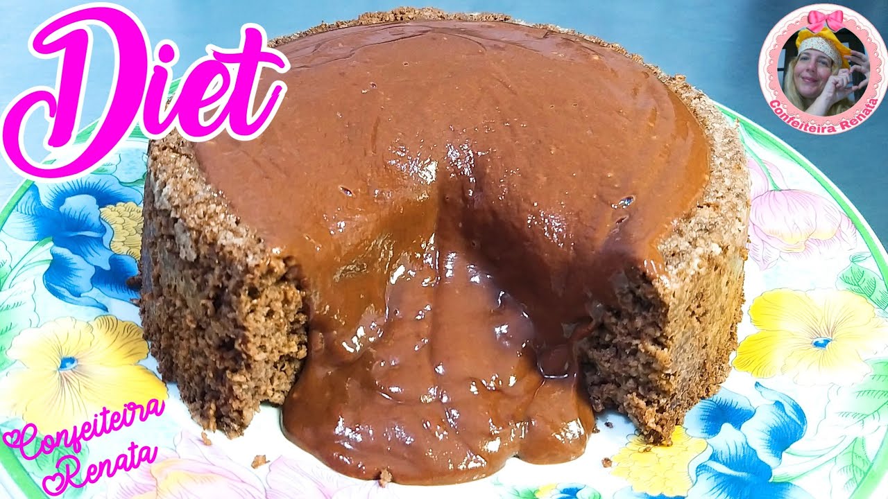 Bolo de Chocolate sem A&Ccedil;&Uacute;CAR e sem TRIGO / Bolo de Chocolate Diet / Bolo Diet de Chocolate