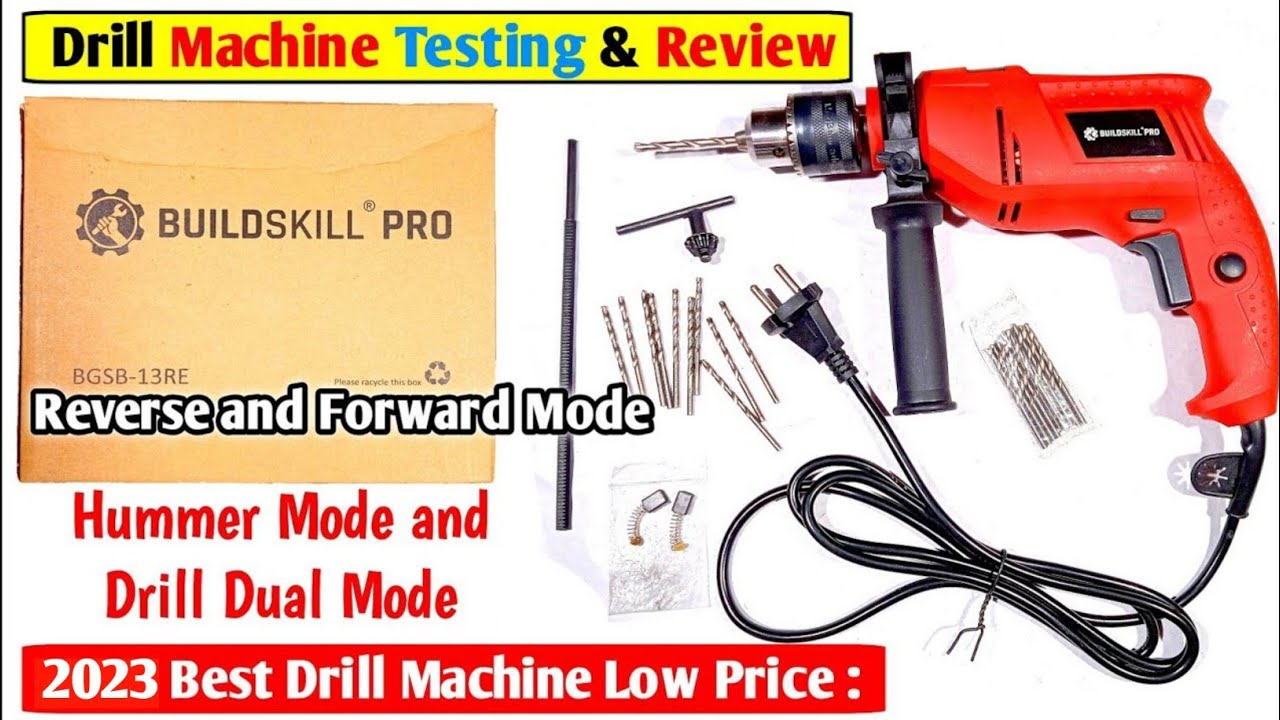 Hummer Drill Machine Testing Unboxing | Buildskill Pro BGSB13RE 500 Watt Drill Machine