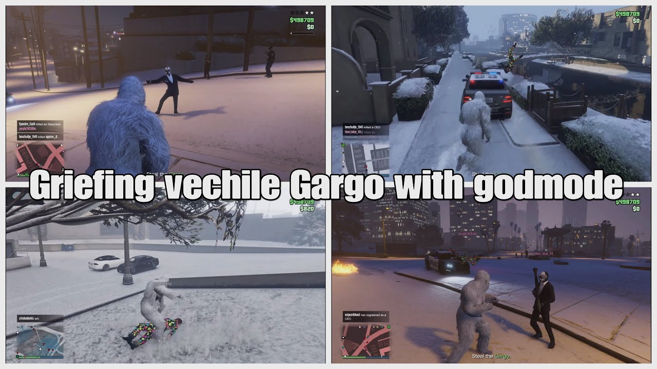 Griefing Vechile Gargo with godmode | Gta Online Griefing |