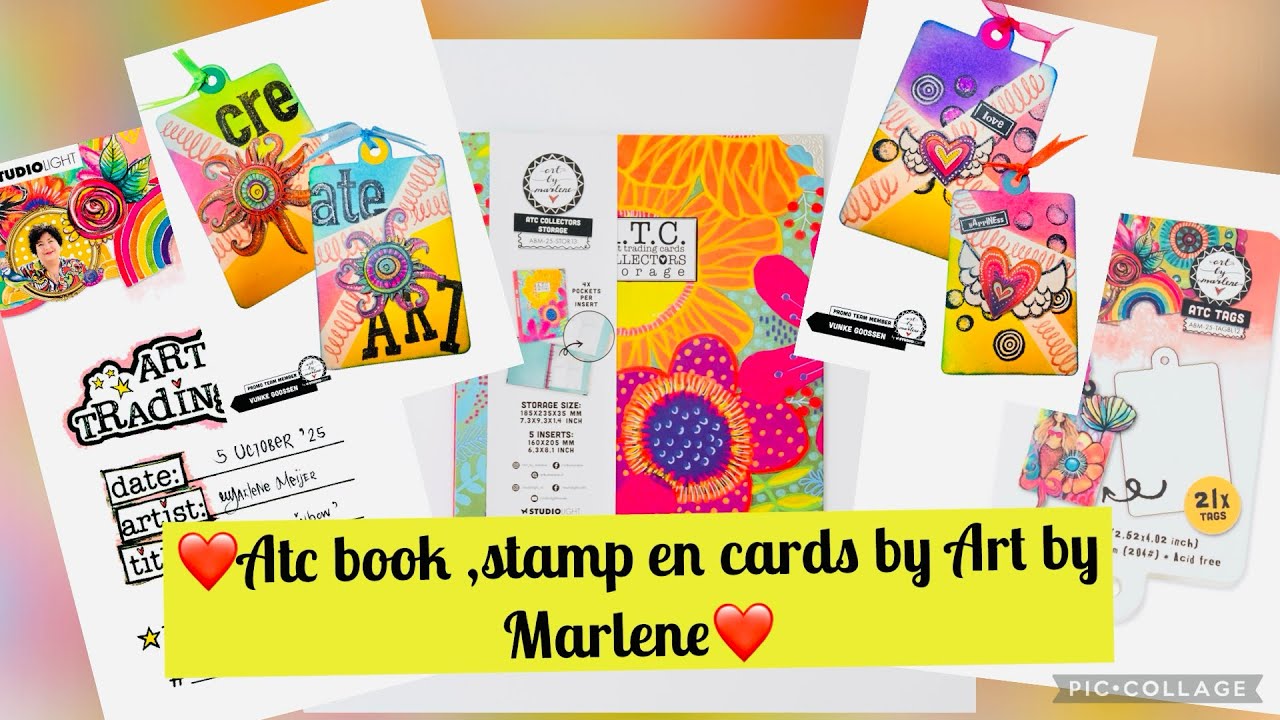 ❤️Art By Marlene❤️ ATC album , Stamp and cards