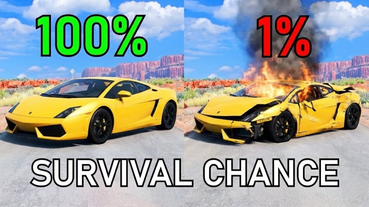 Realistic Survival Chance Crash Testing Ep.54 | BeamNG.drive