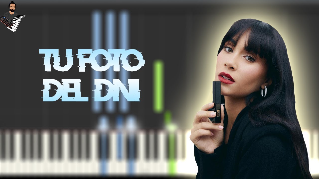 Aitana ft. Marmi - Tu Foto Del DNI | Instrumental Piano Tutorial / Partitura / Karaoke / MIDI