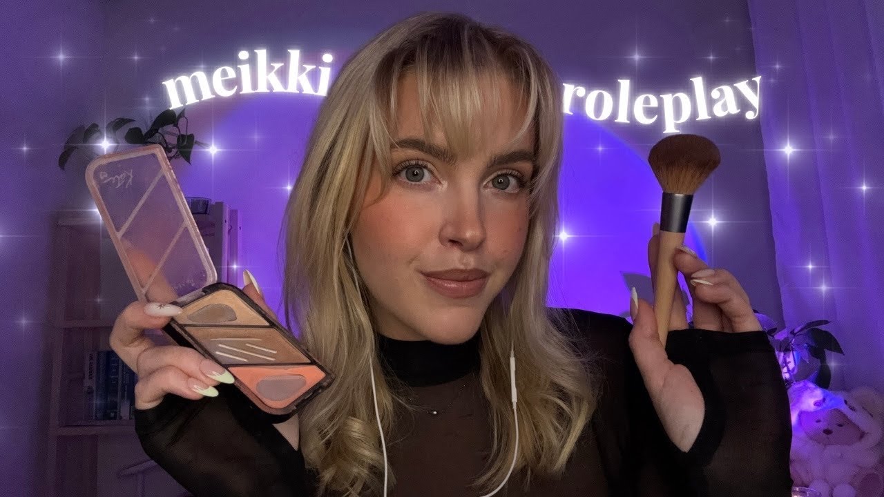 ASMR SUOMI meikkaan sut | doing your makeup (roleplay) | layered sounds | whispered
