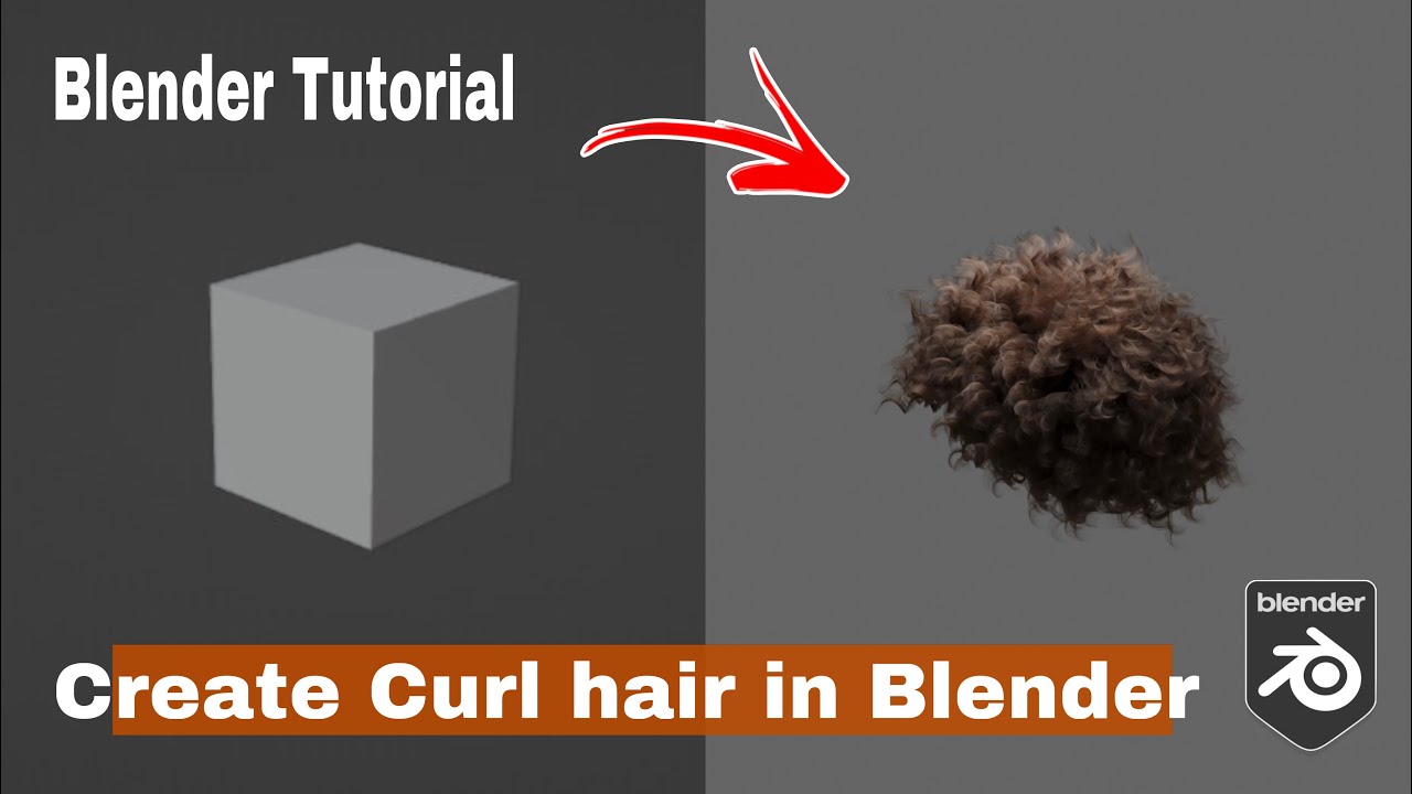 Blender Tutorial : How to create Curly hair in blender