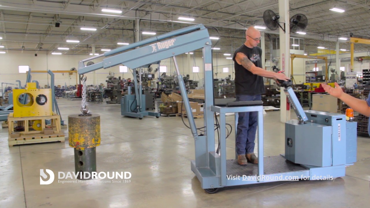 Electric Powered Ride-On Floor Crane