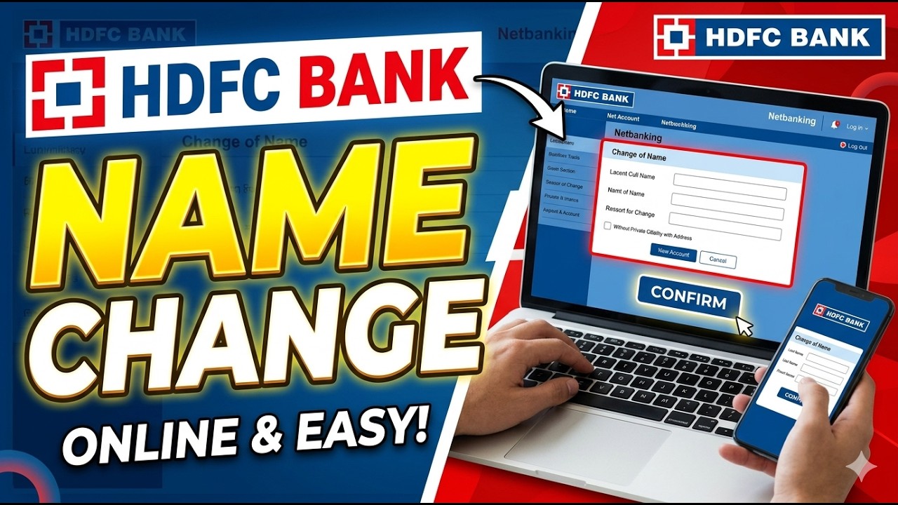 Hdfc name change online | Hdfc name correction online | hdfc bank me name change kaise kare 2026 |