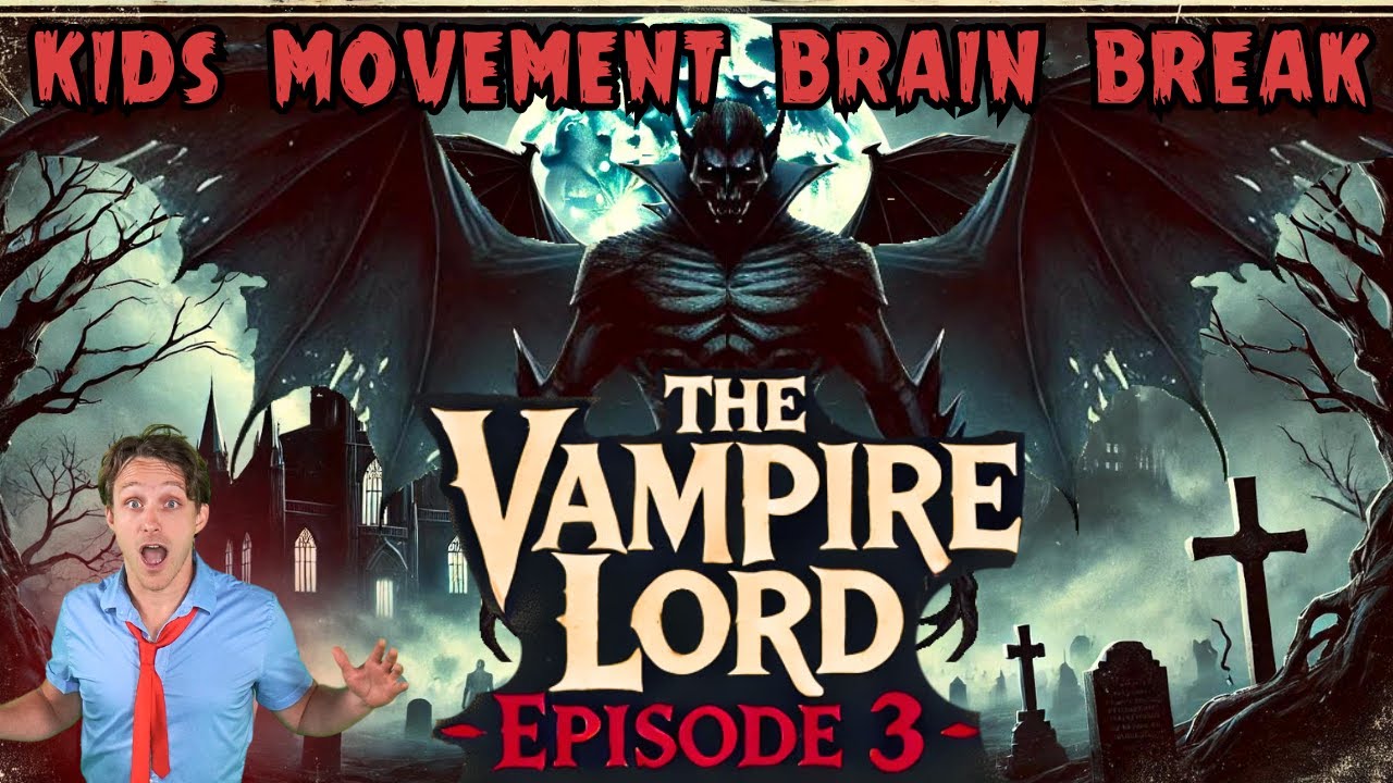 Vampire Brain Break Adventure 🧛 | Kids Movement Exercises, Fun Workouts and PE Games