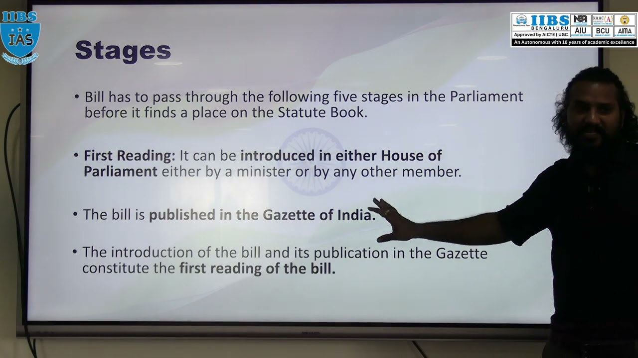 Indian Parliament -LEGISLATIVE PROCEDURE IN PARLIAMENT | RAKESH SINGH | IIBS IAS ACADEMY