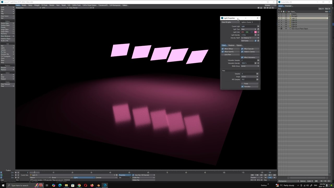 Blender vs Lightwave (changing light & object properties)