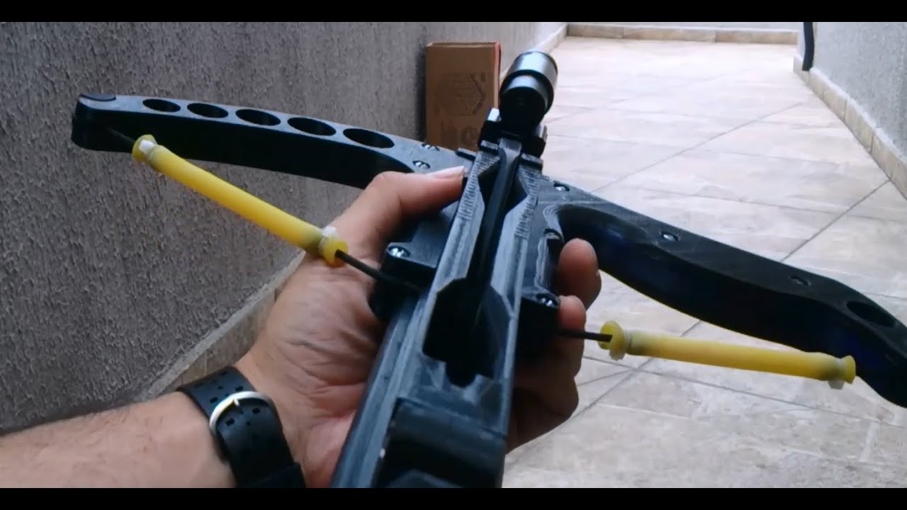 Testando o projeto Crossbow feito em impressão 3D.