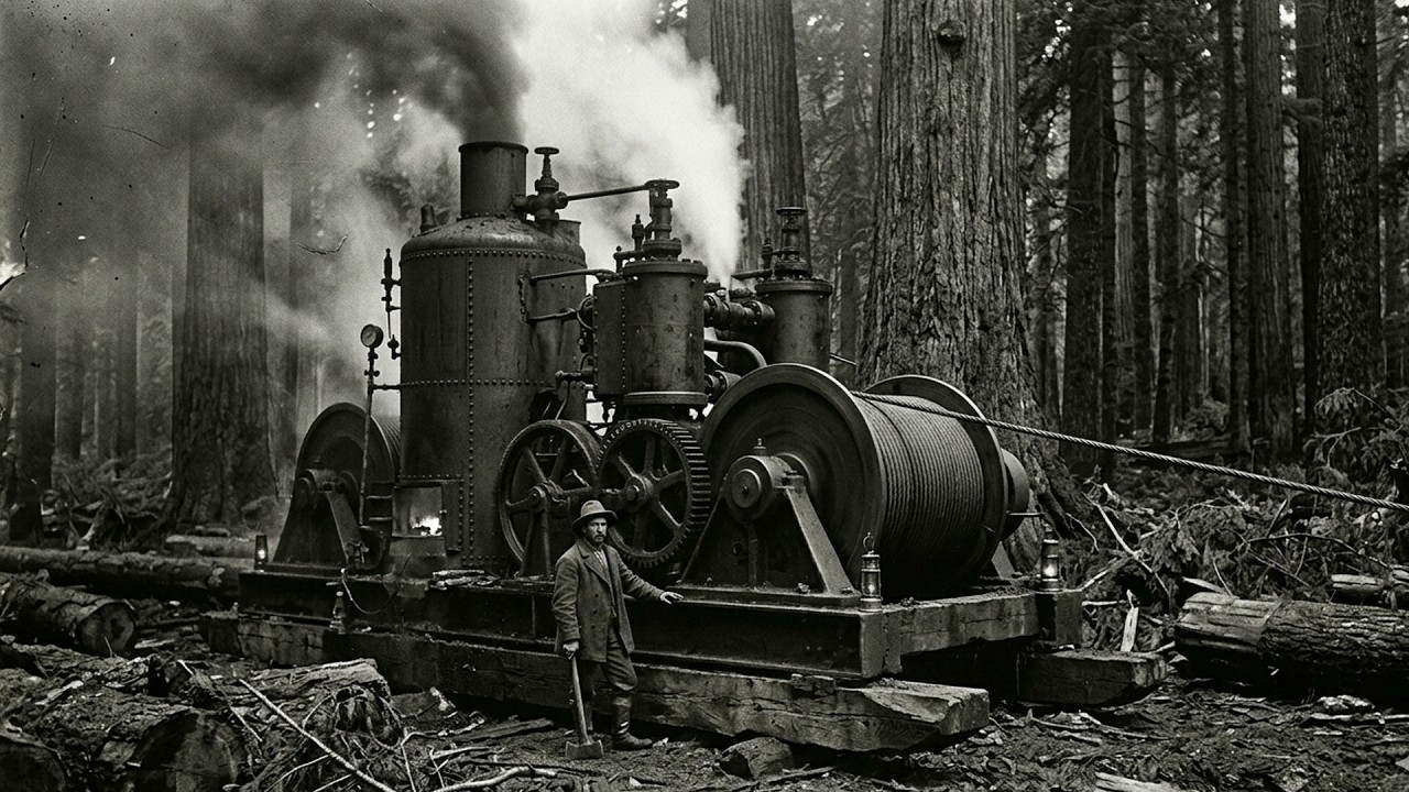 The Steam Donkey That Replaced One Hundred Horses And Stripped America's Ancient Forests Bare