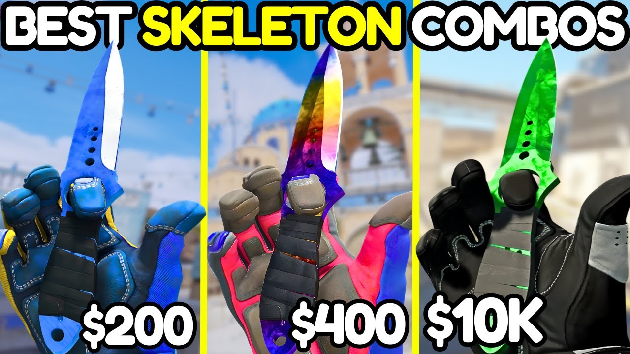 BEST SKELETON Knife & Glove COMBOS for Every Budget in CS2 (Skeleton Combos 2025)