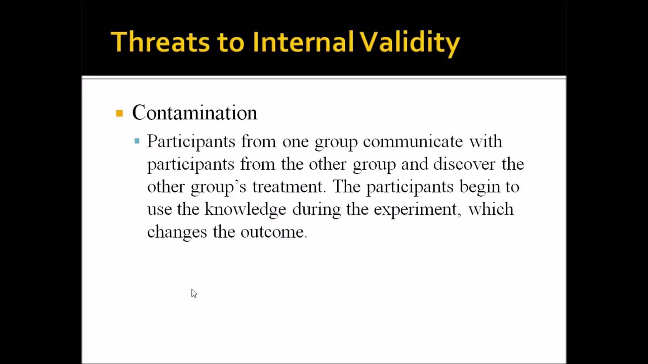 Internal and External Validity