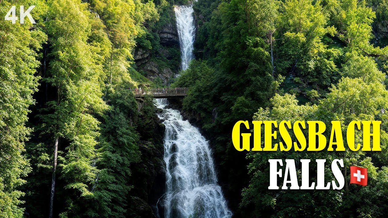 The Most Beautiful Waterfall in Switzerland? Giessbach Falls Walking Tour 4K