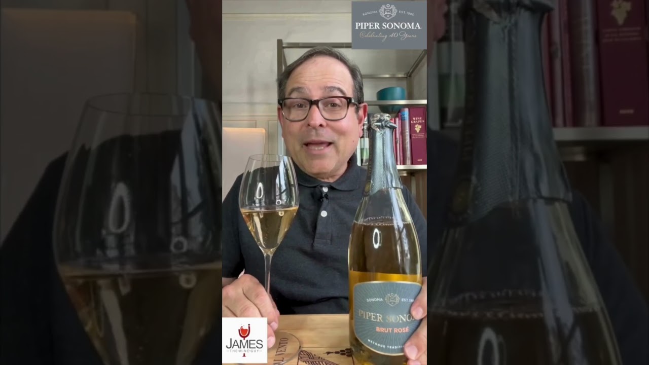 Piper Sonoma Sonoma County Brut Ros&eacute; NV 93 Points #sparklingwine #sonoma #shorts #pipersonoma #wine
