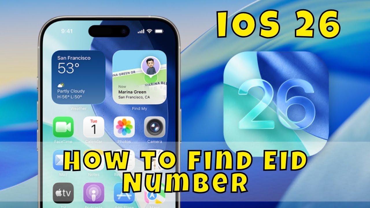 Как найти номер EID iOS 26