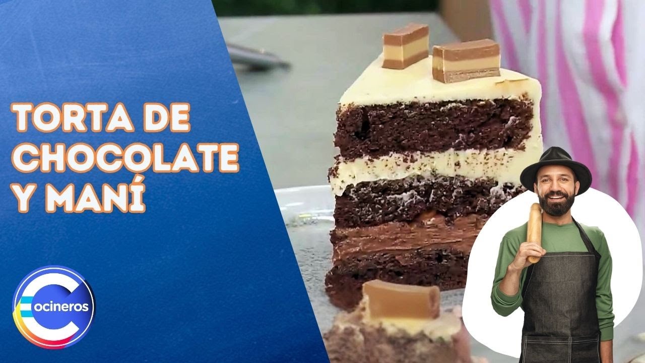 Tremenda TORTA DE CHOCOLATE Y PASTA MANÍ 🍫  Receta rendidora | Cocineros argentinos