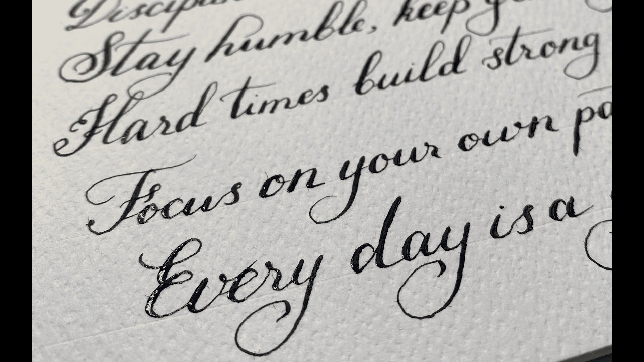 Practicing calligraphy - 8