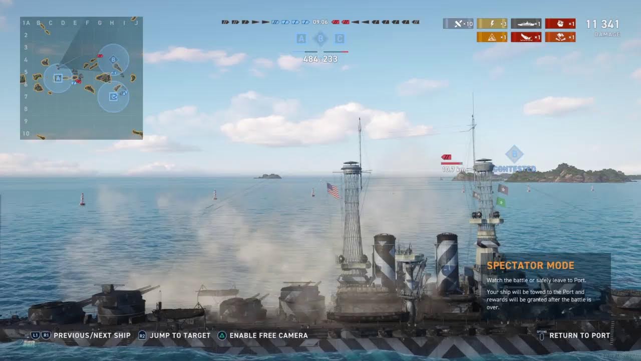 Enemy Warship On The Horizon - WORLD OF WARSHIPS LEGENDS #dghithwtb Domination