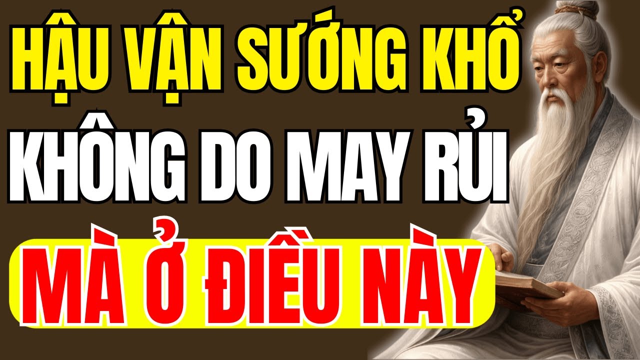 Cổ Nhân Dạy – Hậu Vận Sướng Hay Khổ Không Do May Rủi, Mà Do 1 Điều Ít Ai Nghĩ Tới