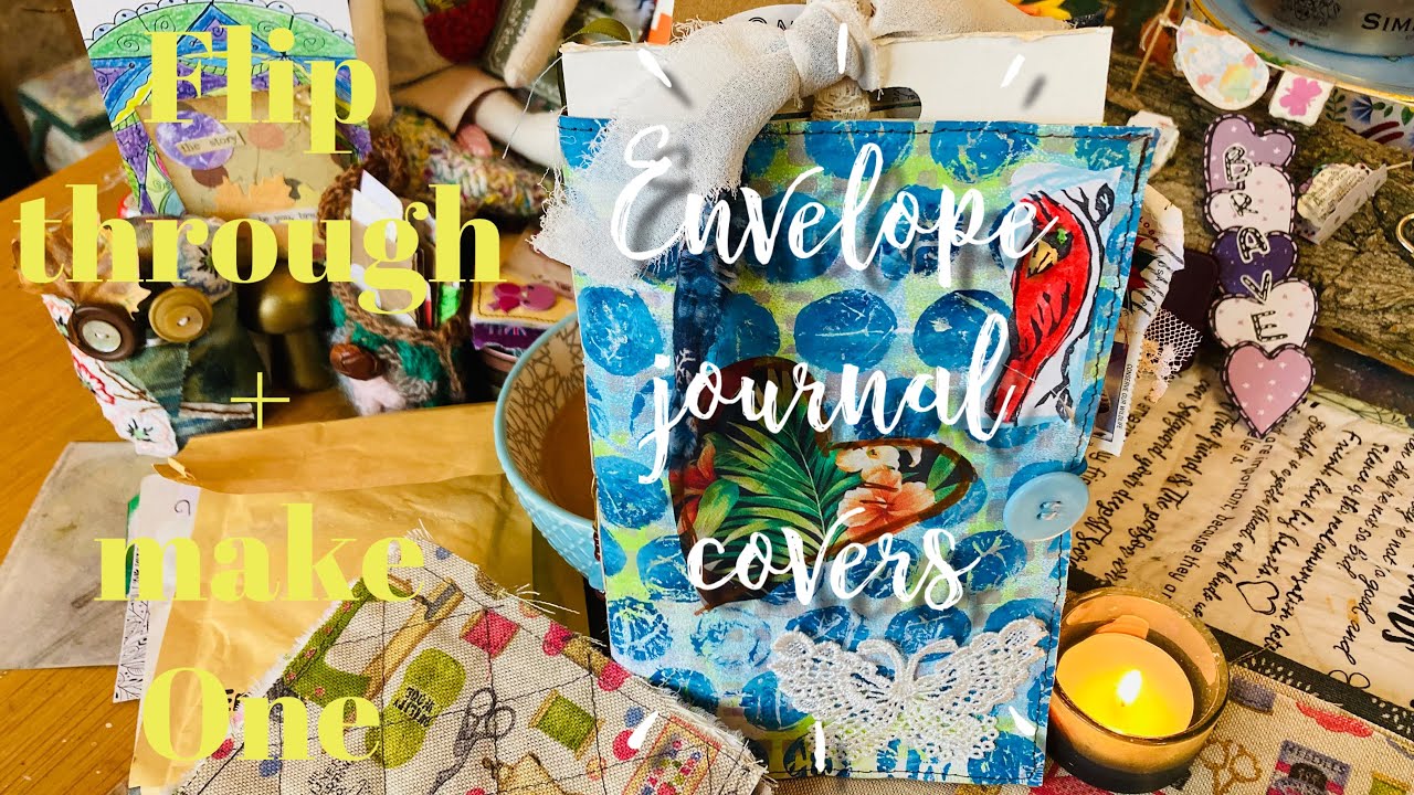 Junk journal flip through make envelope cover #howto #flipthroughfriday