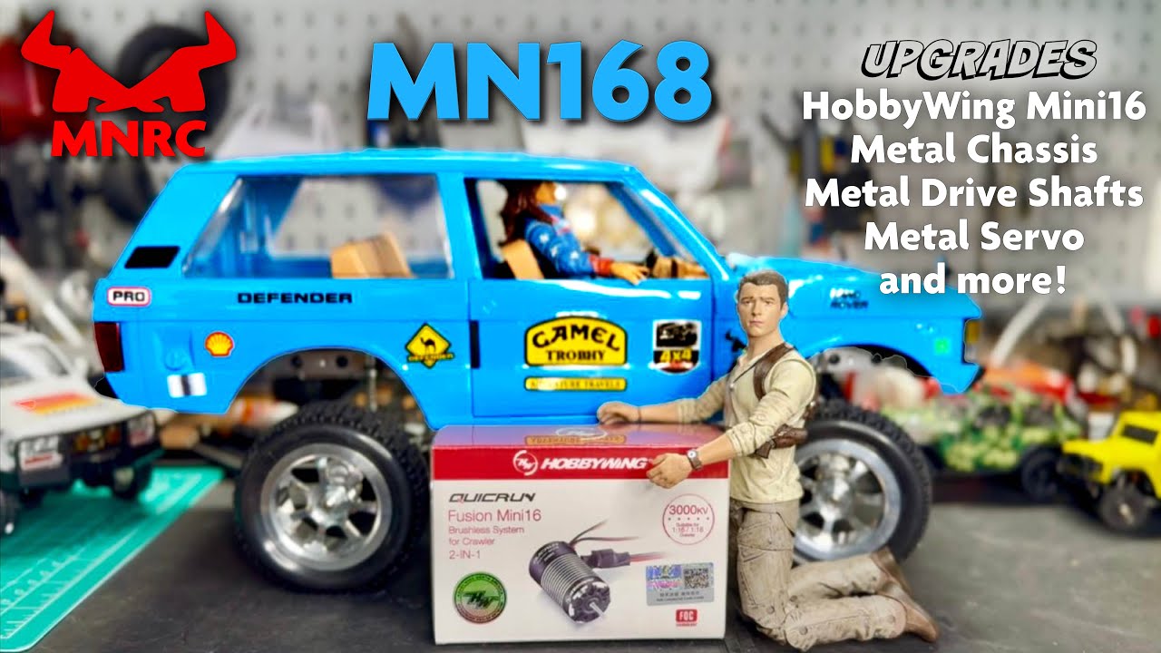 $65 MN168 plus Upgrades HobbyWing Mini16✅All Metal Chassis✅Metal Drive Shafts
