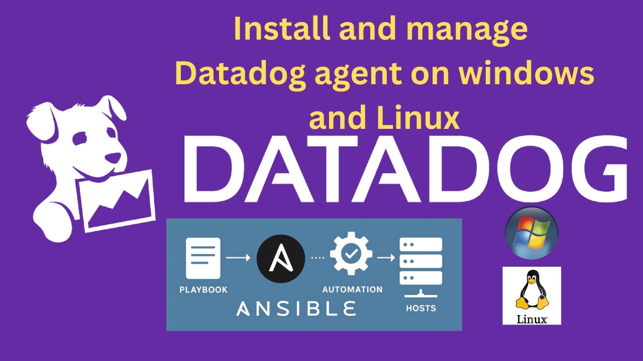 Ansible Automation: Install Datadog agent on windows and Linux hosts using Ansible