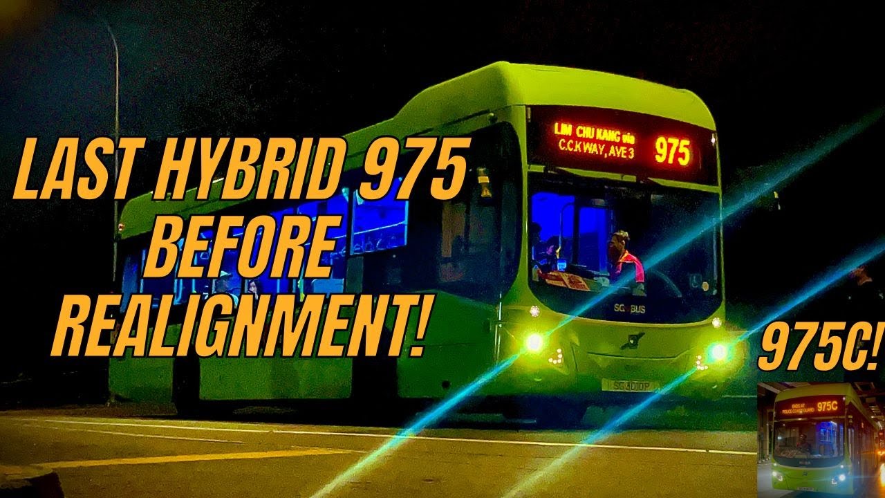 [SMRT/Last B5LH cameo on 975 before Realignment!] SG3010P on Service 975 - Volvo B5LH