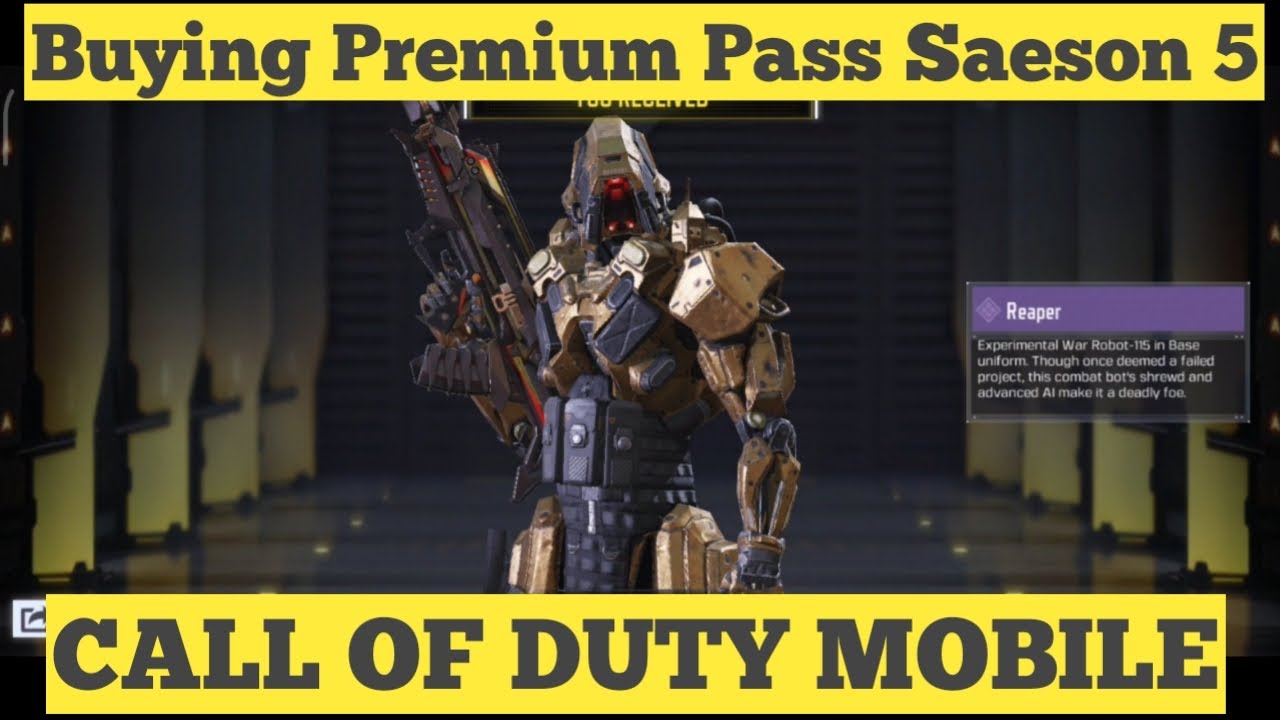 Buying the Brand New Season 5 Premium Battle pass Unlocking Reaper M4 Magmacomb call of duty mobile