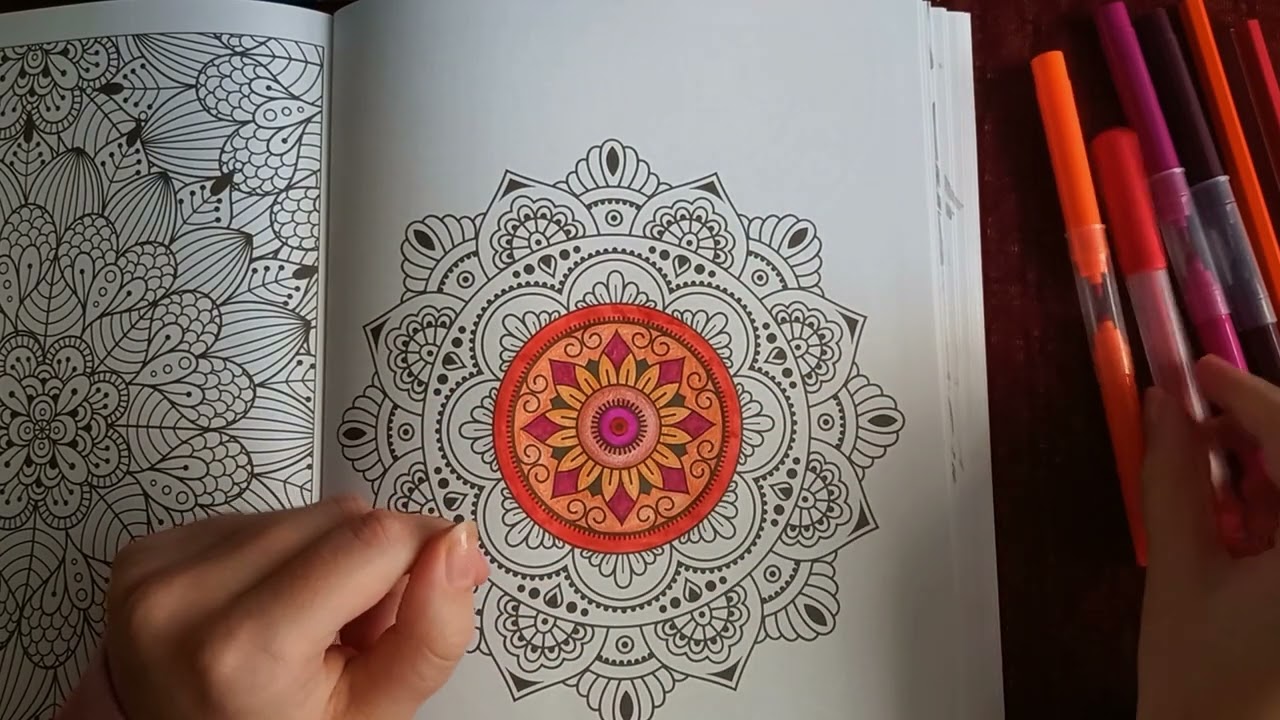 Coloring a mandala / ASMR / No talking
