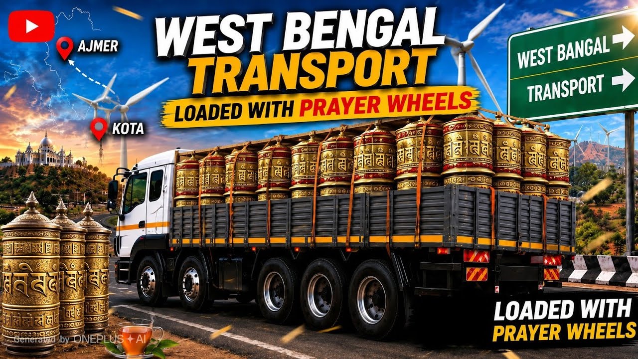 🚛 West Bengal Transport Loaded With Prayer Wheels 🛕 | Biggest Spiritual Cargo Delivery Ever! 😱