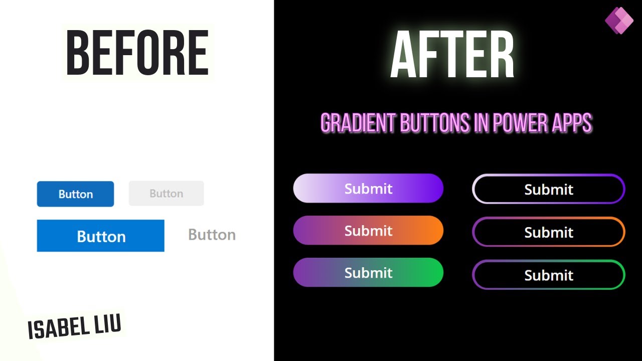 Design Reusable Gradient Buttons in Power Apps (Modern Look + Dark Mode)