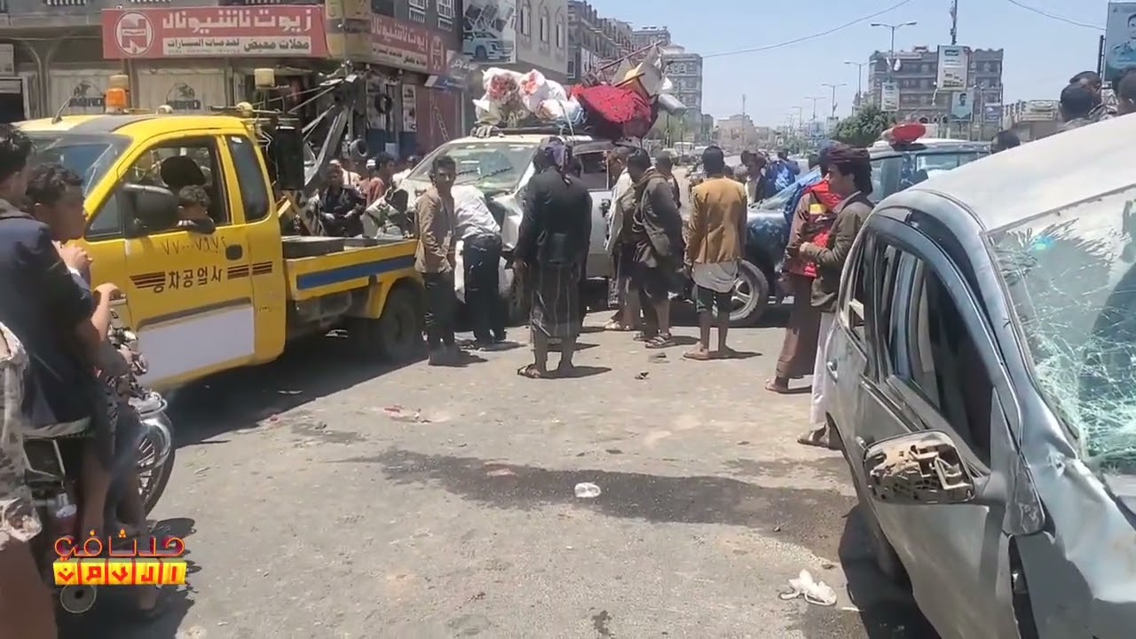 حادث اليوم في ذمار الخط الدائري نسأل الله السلامة للجميع