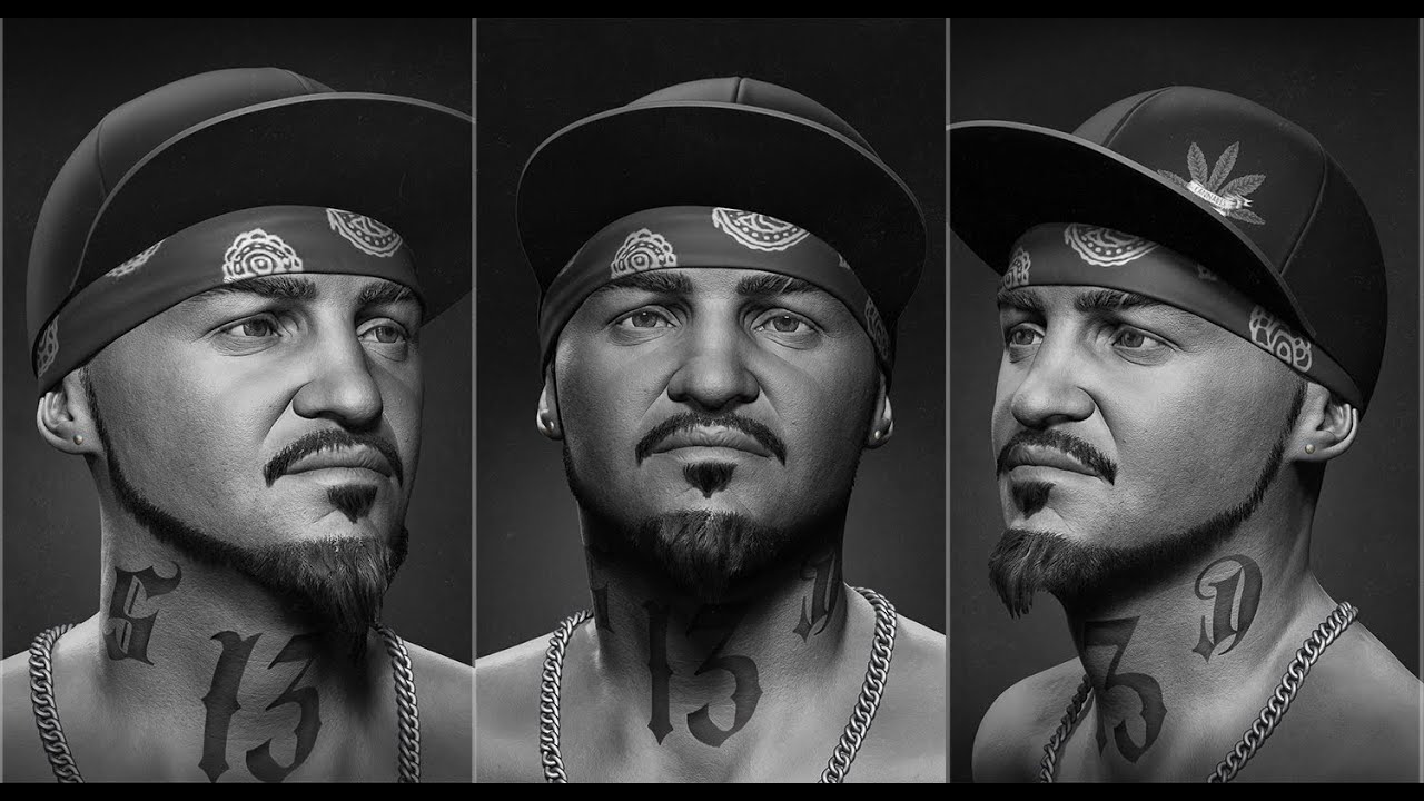 Gangsta - Zbrush Timelapse