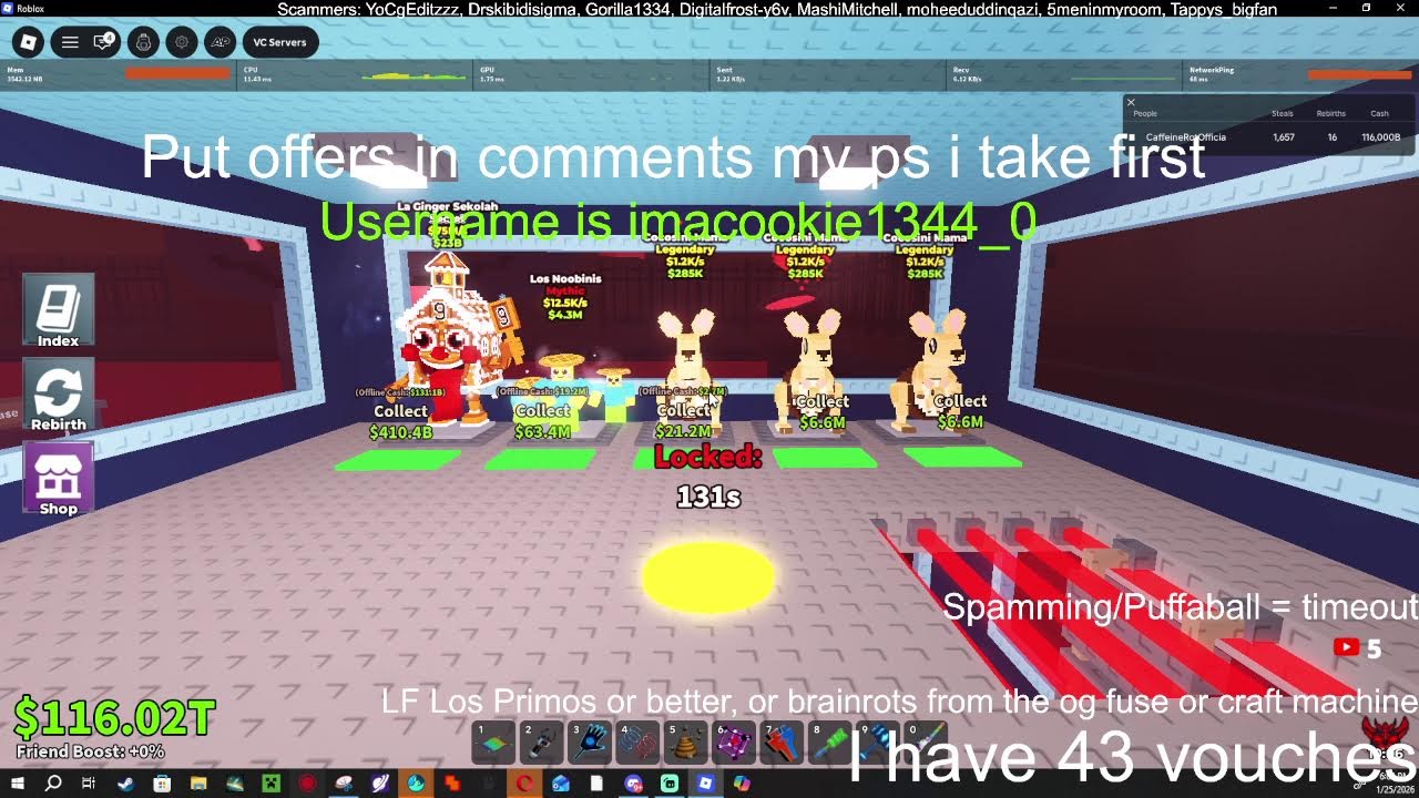 Trading and Indexing with viewers in chat