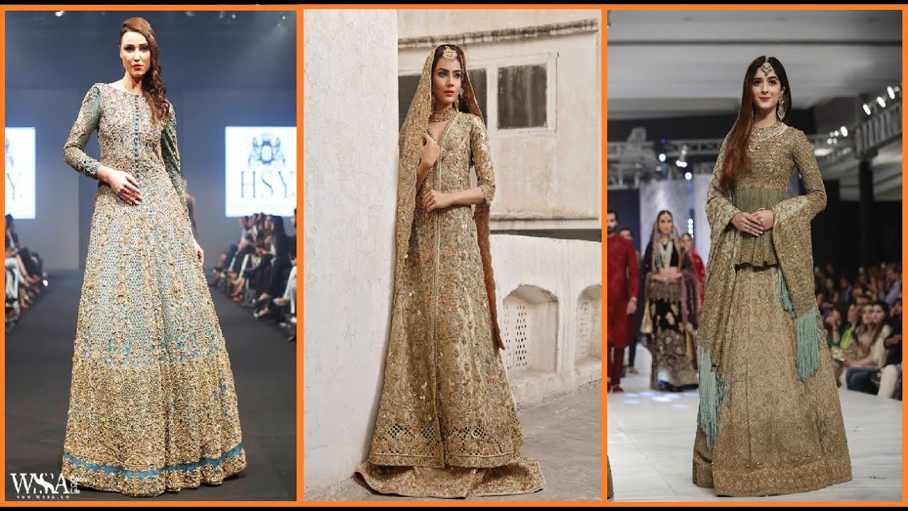Top Beautiful and Stylish Walima Bridal Dresses Designs 2018 19