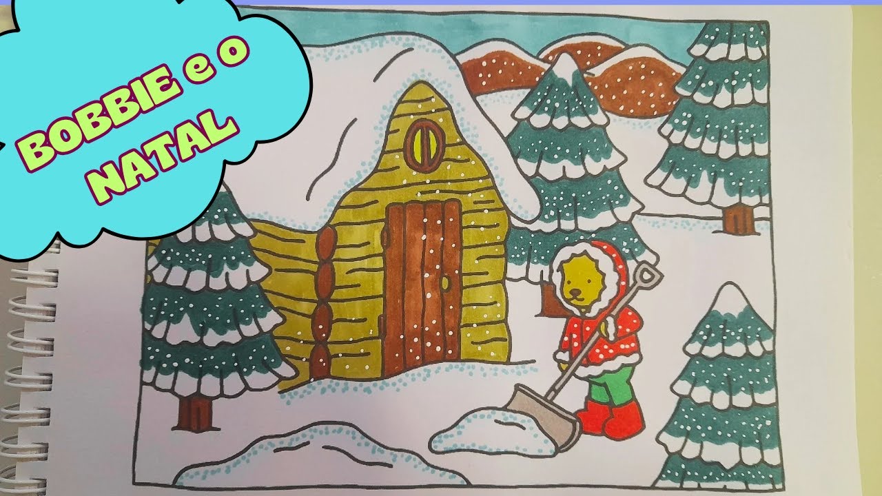 Colorindo BOOBIE GOOD em uma nevasca de Natal - Poucas cores
