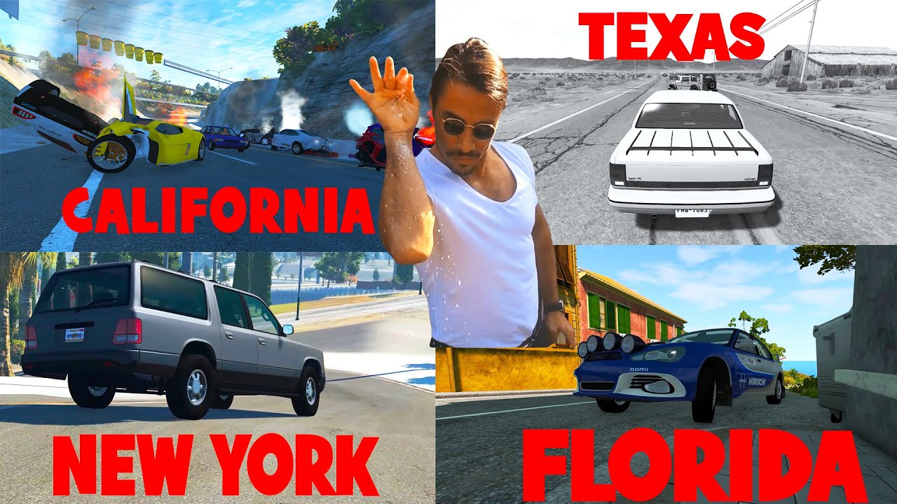 Types of Drivers in USA States | BeamNG Drive