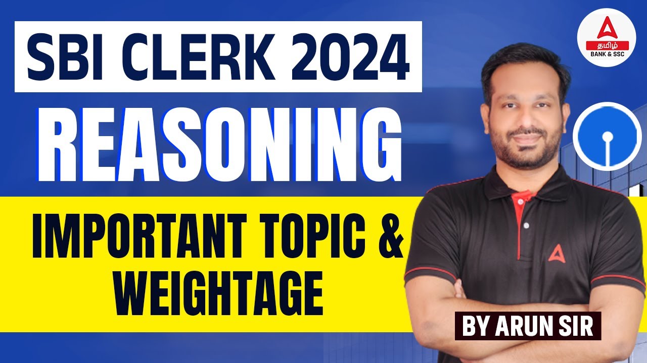 SBI Clerk Reasoning Important Topic and Weightage in Tamil | Adda247 Tamil Bank and SSC