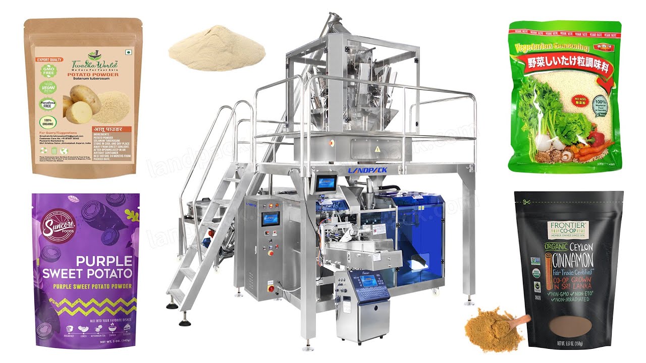 Horizontal Premade Pouch Packaging Machine Doypack Packing Machine For Potato Powder Flour