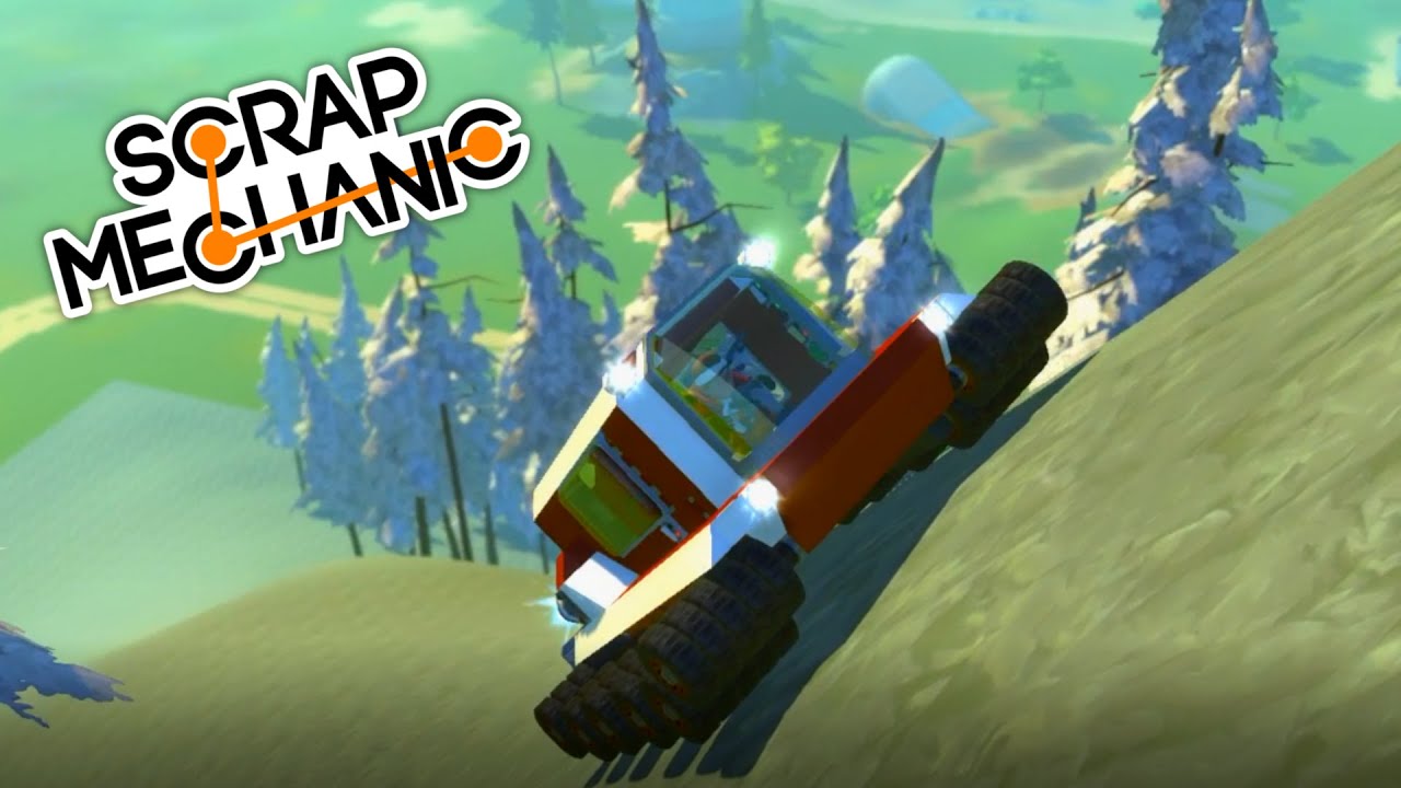 I Built a SnowCat To Climb a Mountain! [Scrap  Mechanic - Gameplay]