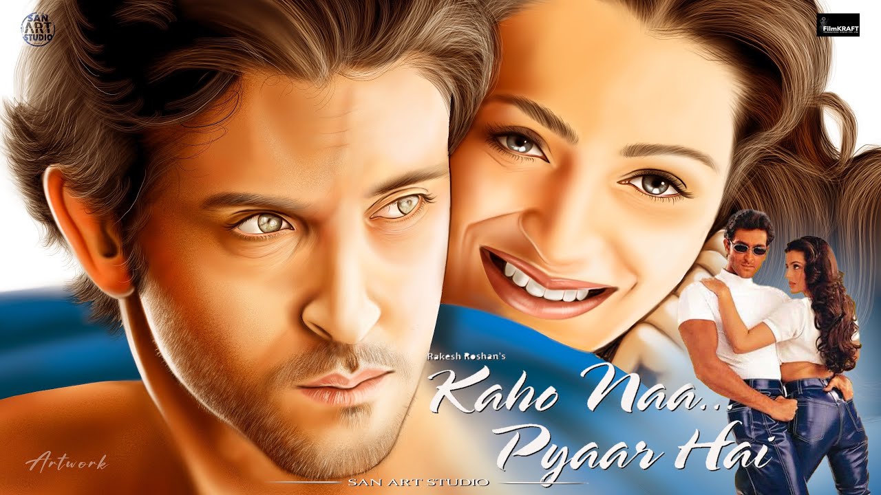 KAHO NAA PYAAR HAI | Hrithik Roshan | Ameesha Patel | Rakesh Roshan Film | Procreate Art