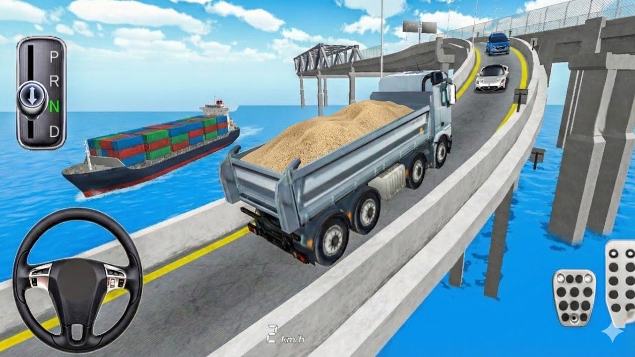 New Dump Concrete Truck parking in Highway Construction site 🚧–3d driving class new update#car 