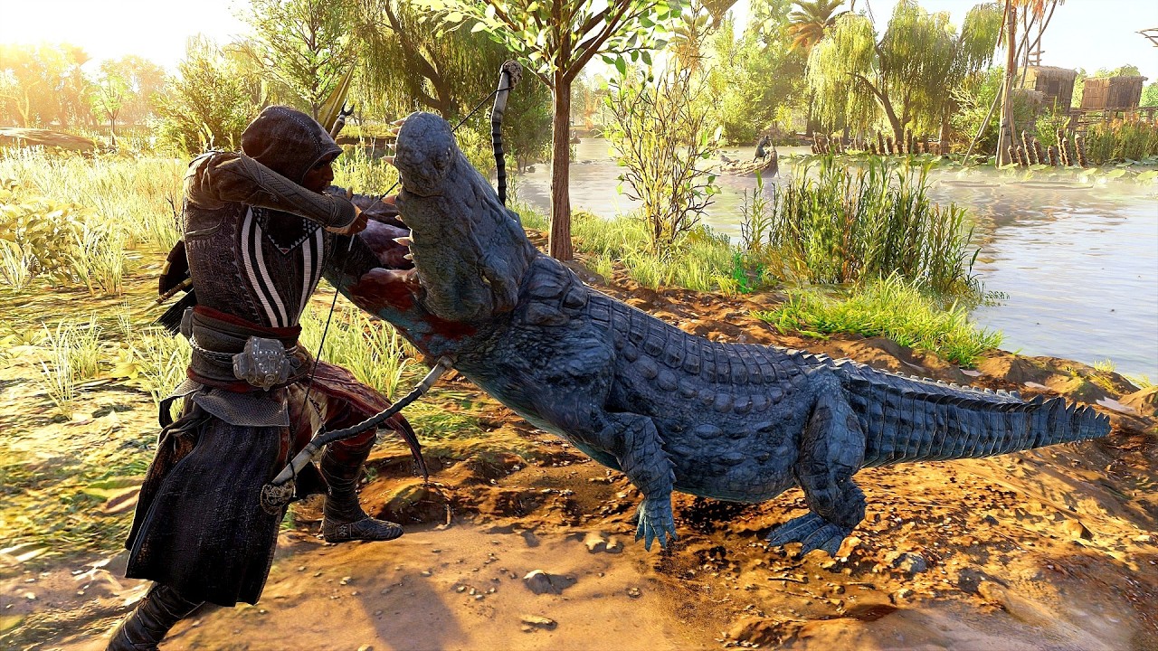 Assassin's Creed Origins Aguilar Outfit Hunting , Gladiator Arena & Trial Of the Gods Action Montage