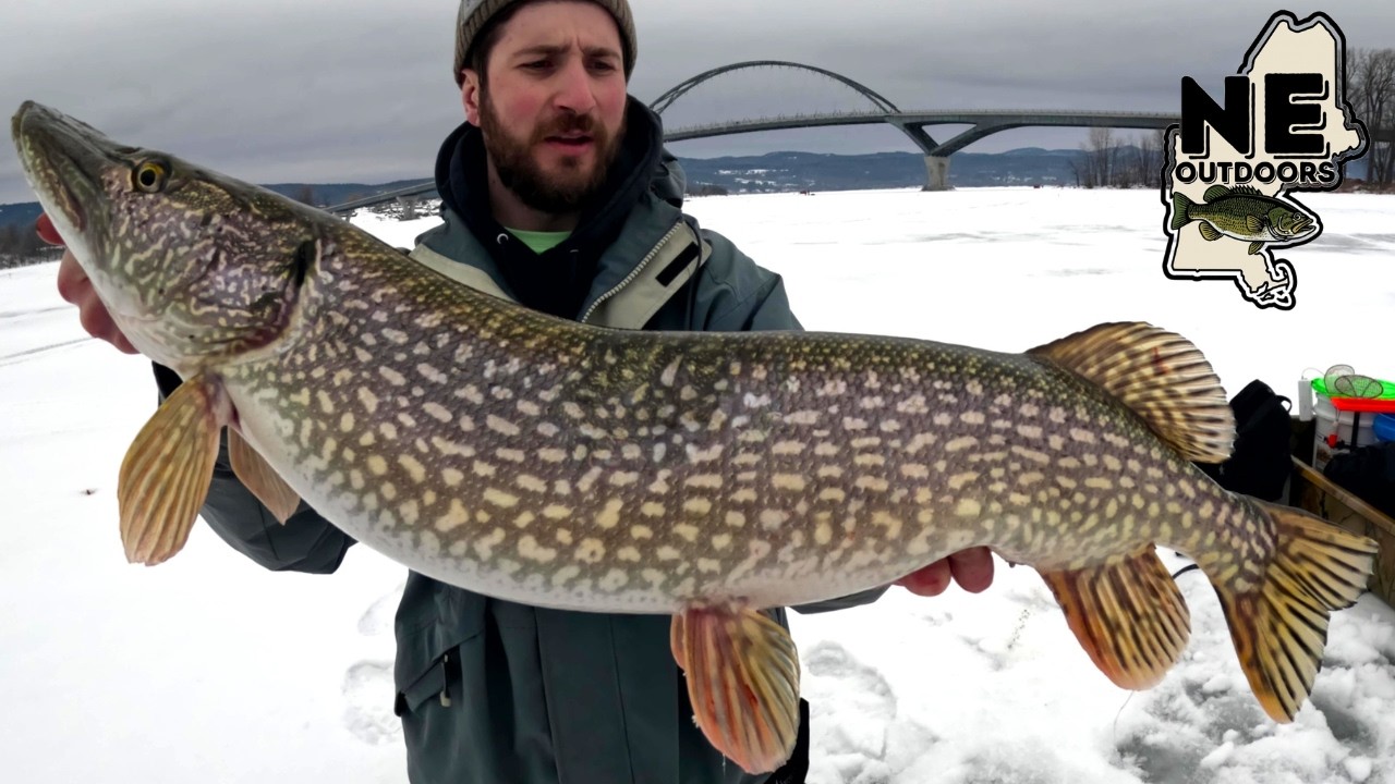 Ice Fishing Lake Champlain for GIANT Northern Pike & Lake Trout!