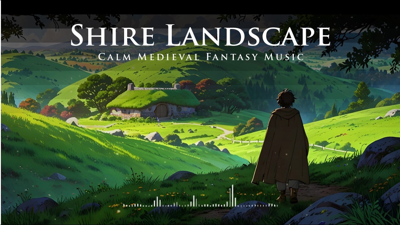 A peaceful Shire landscape | Medieval Fantasy Music for Reading and Study
