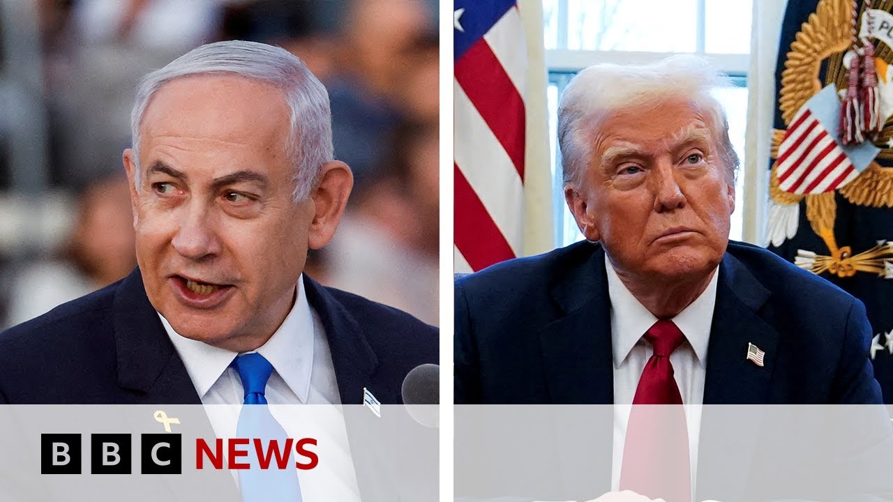 Benjamin Netanyahu arrives in US for talks with Donald Trump | BBC News