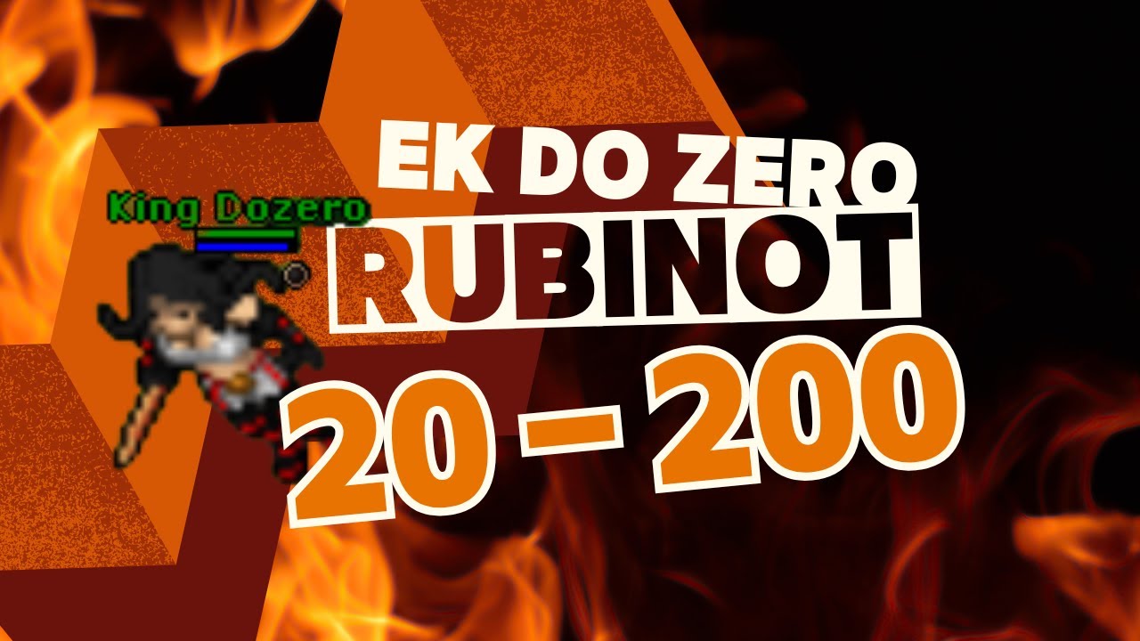 EK DO ZERO AO INFINITO NO !RUBINOT - TUTORIAL DE ROTA DO 20 AO 200!